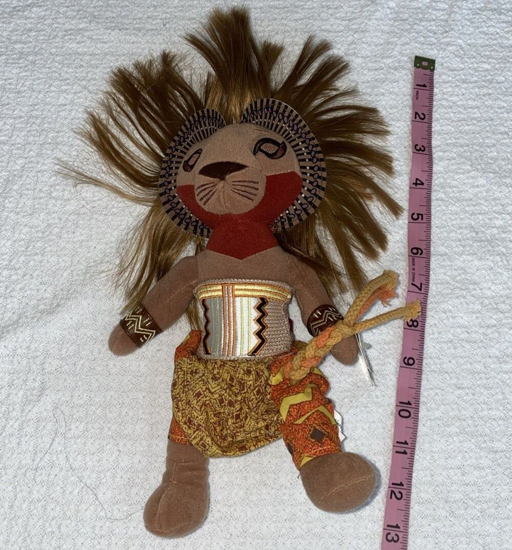 Rare Disney Lion King Broadway Simba Plush - Julie Taymor Costume Design 10" NWT